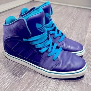Adidas Purple/Teal High Tops Sz. 12